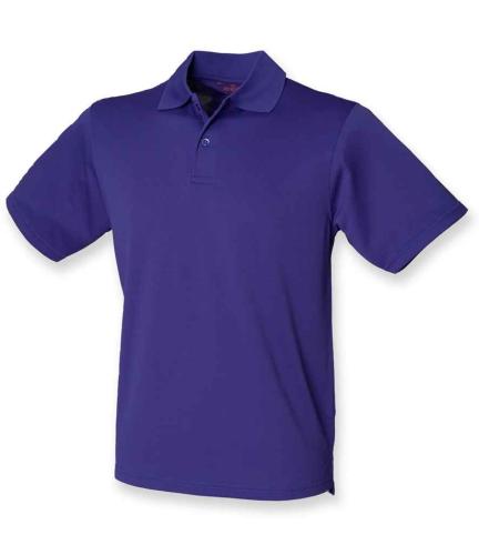 Henbury Coolplus Polo  - Black - 3XL